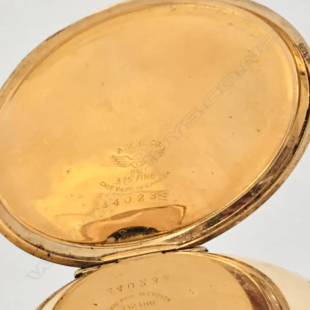 9ct open face pocket watch, Waltham, c.1900, Image 1++
