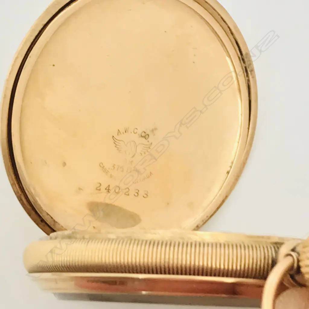 9ct open face pocket watch, Waltham, c.1900, Image 1++