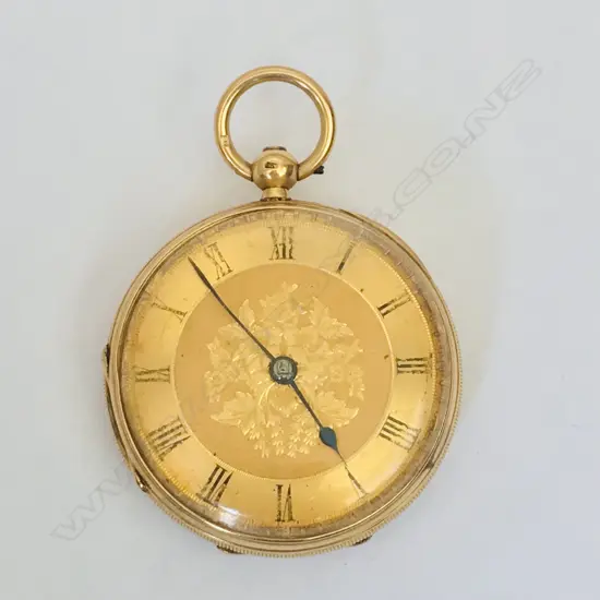 18ct gold open face pocket watch by Edwin Flinn, London, number 18241,