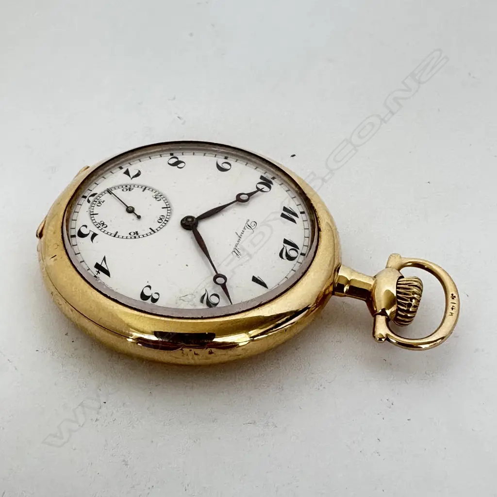 14ct gold open face pocket watch Image 1++