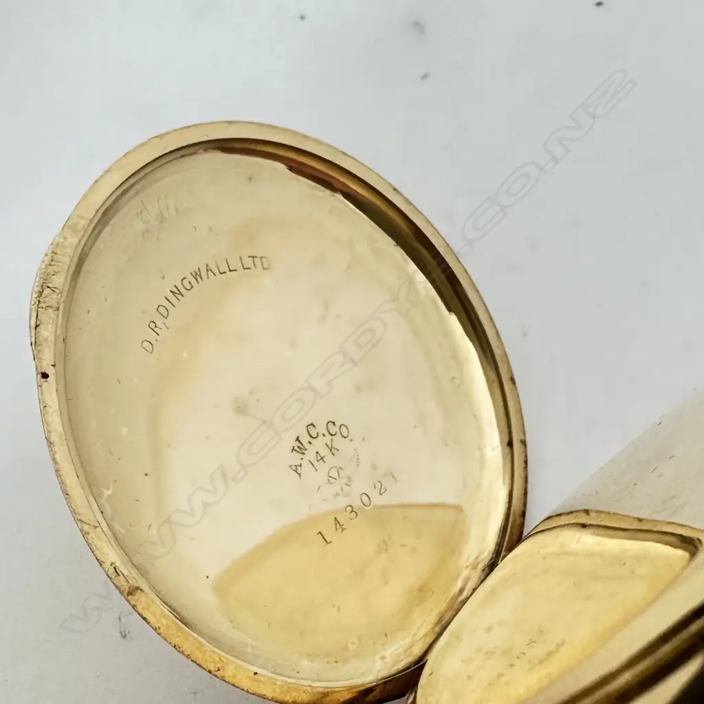 14ct gold open face pocket watch Image 1++