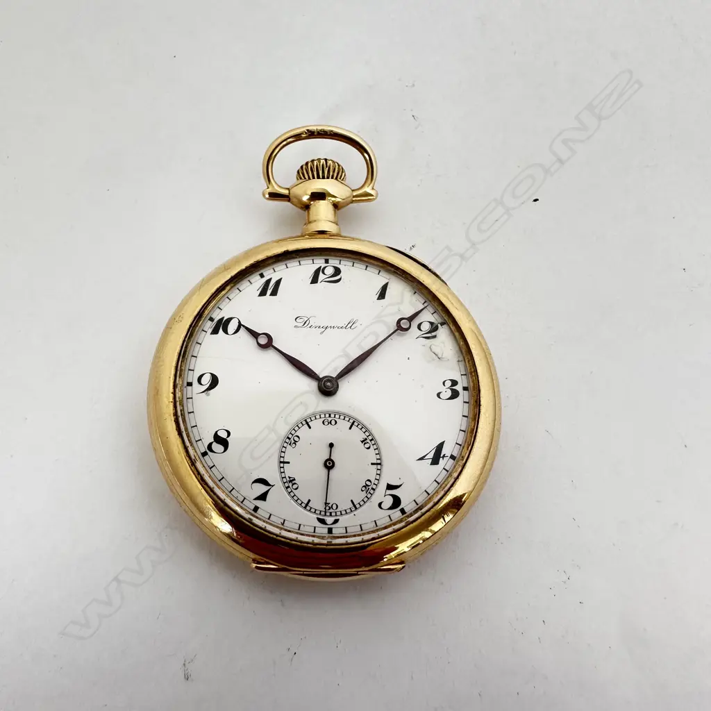14ct gold open face pocket watch Image 1++