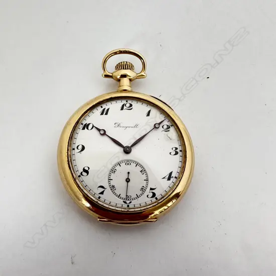 14ct gold open face pocket watch