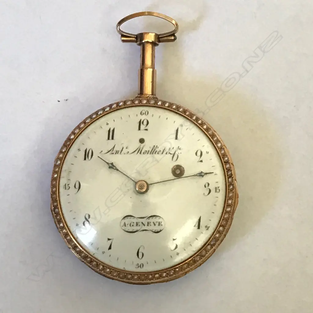 Late 18thC Swiss gold bell repeater by Moilliet & Cie, Geneva, c.1795, Image 1++