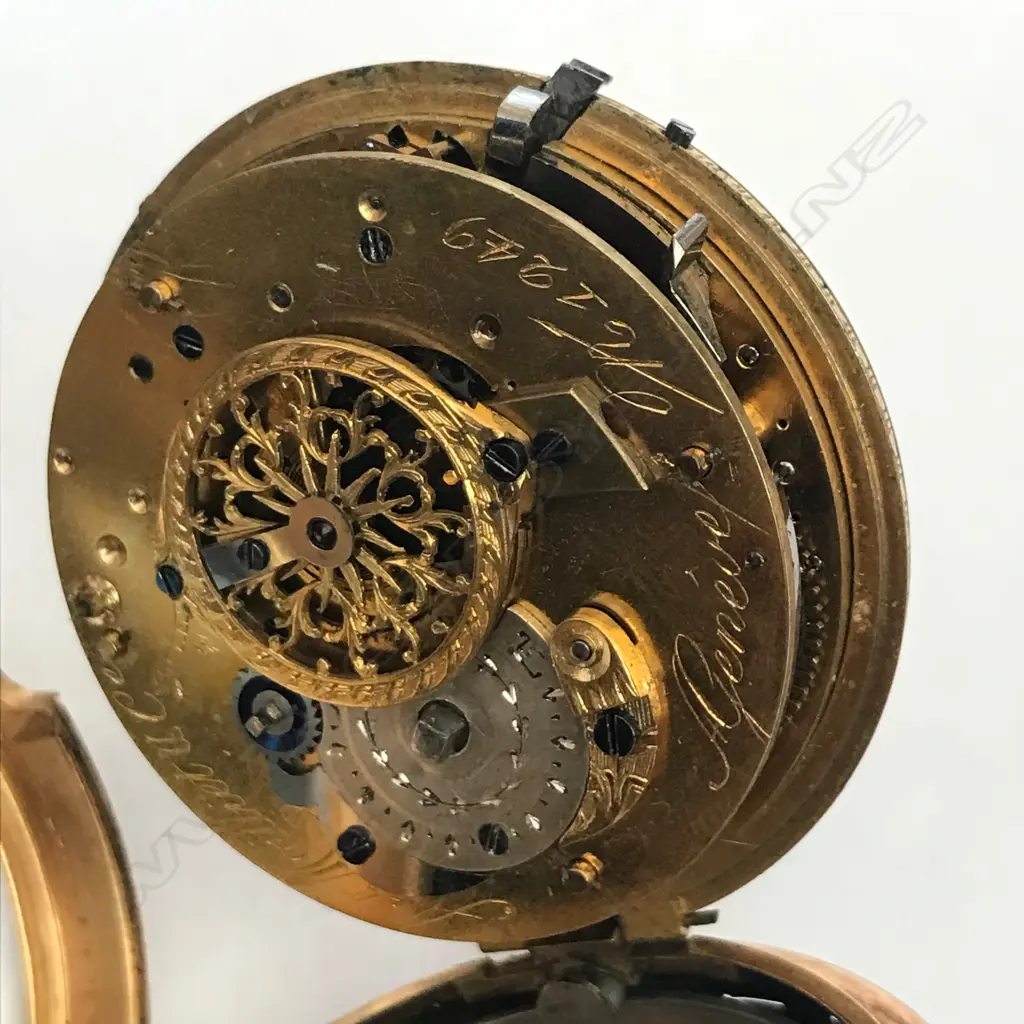 Late 18thC Swiss gold bell repeater by Moilliet & Cie, Geneva, c.1795, Image 1++