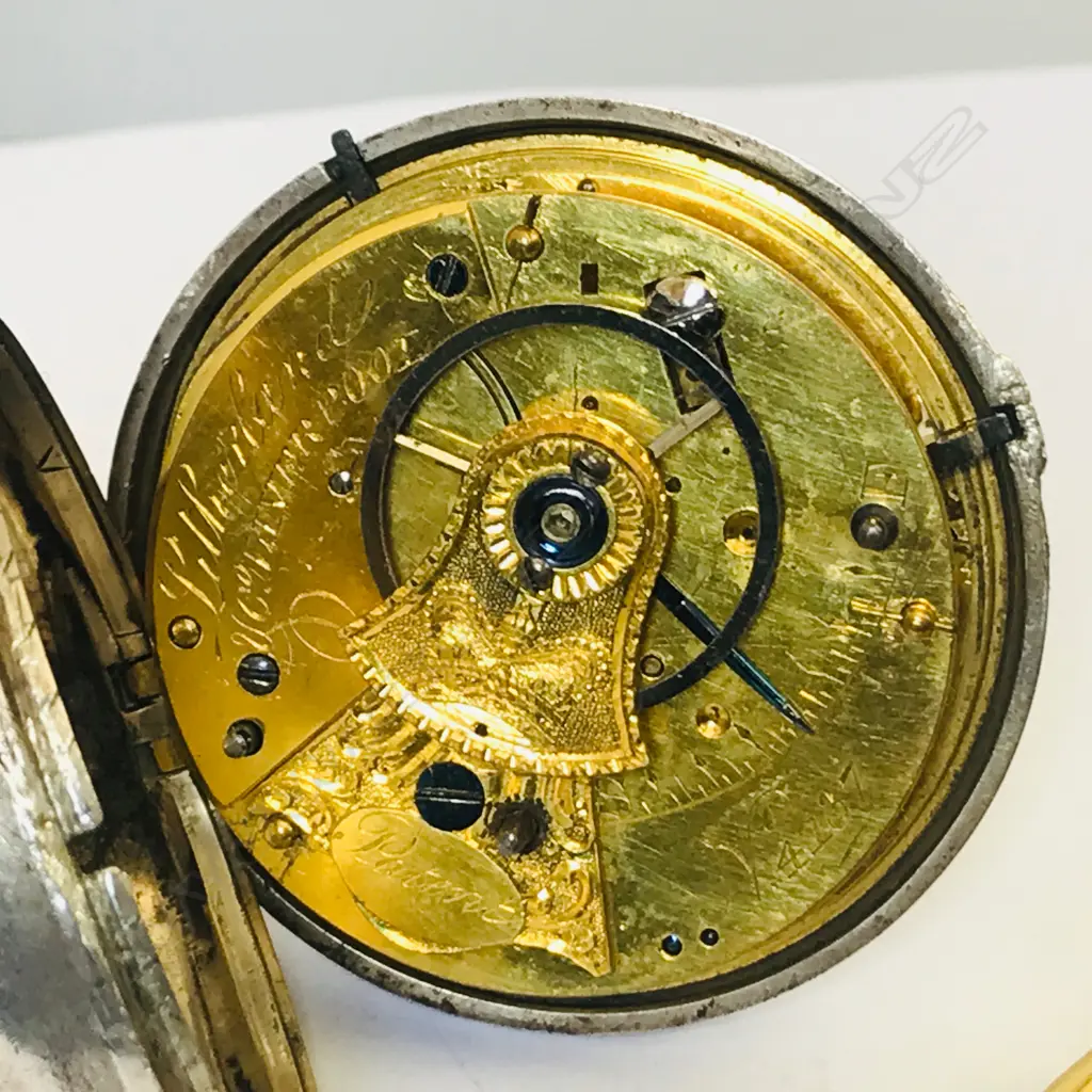 Unusual 15 second rack lever silver pair case pocket watch, signed Litherland, Liverpool, number 4137, Image 1++