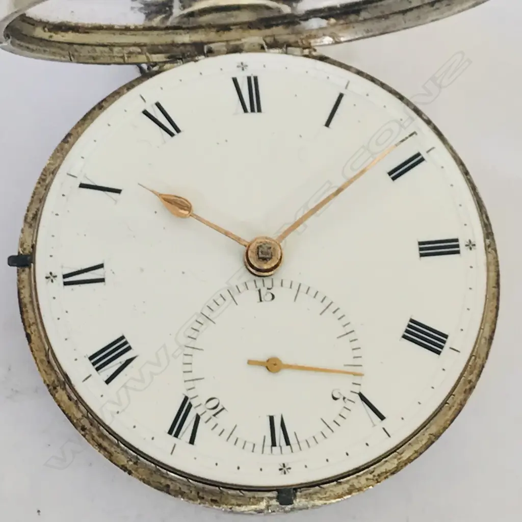 Unusual 15 second rack lever silver pair case pocket watch, signed Litherland, Liverpool, number 4137, Image 1++