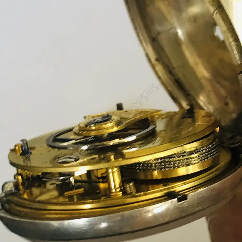 Unusual 15 second rack lever silver pair case pocket watch, signed Litherland, Liverpool, number 4137, Image 1++