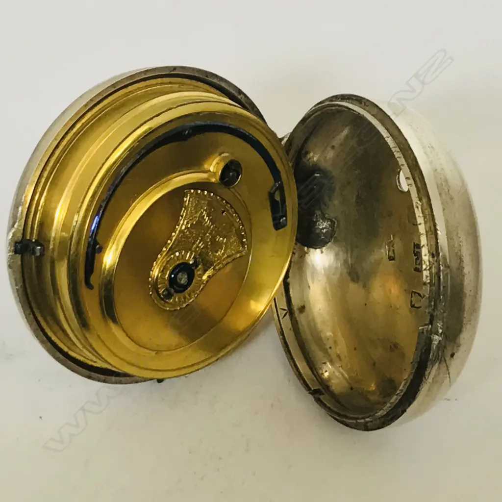 Unusual 15 second rack lever silver pair case pocket watch, signed Litherland, Liverpool, number 4137, Image 1++