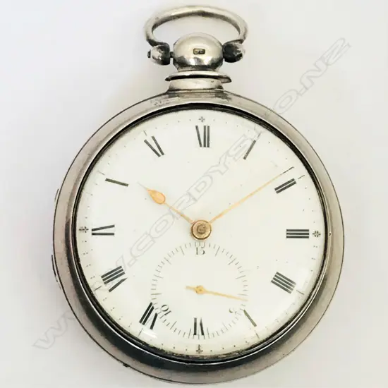 Unusual 15 second rack lever silver pair case pocket watch, signed Litherland, Liverpool, number 4137,