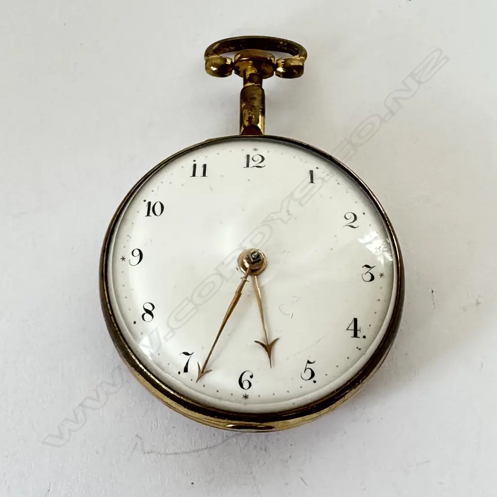 Tortoiseshell pair case, verge pocket watch by Chas. Straine, London, number 1104, c.1810, Image 1++