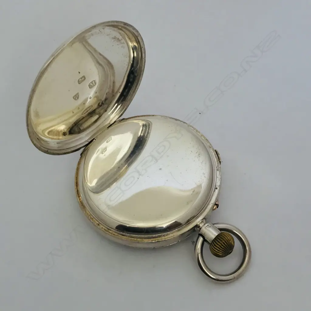 Silver cased pocket chronograph, S. Greenhough & Sons, Bolton Image 1++