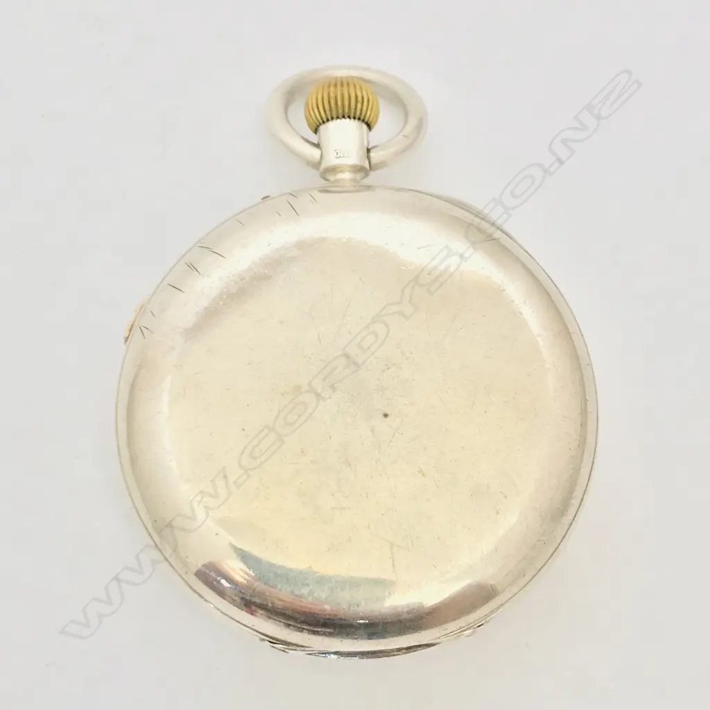 Silver cased pocket chronograph, S. Greenhough & Sons, Bolton Image 1++