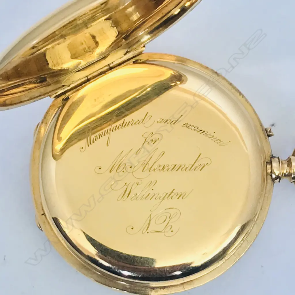 Swiss 18ct gold half hunter pocket watch, c.1900, Image 1++