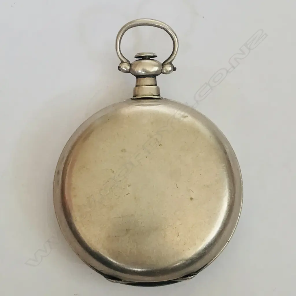 19thC silver consular cased open faced pocket watch, with Chinese stamps to the case, Image 1++