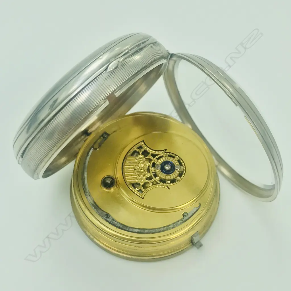 Victorian silver cased open face pocket watch by Peter Litherland, Liverpool, number 1386 Image 1++