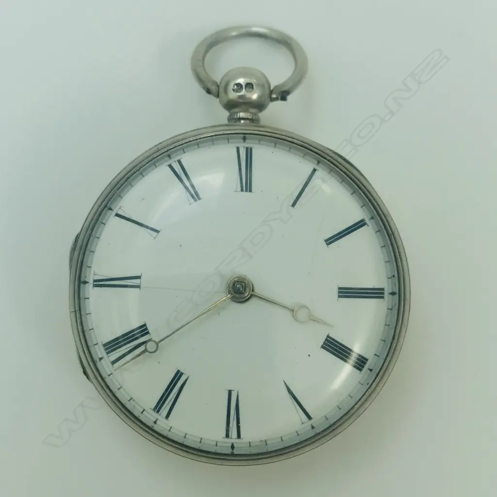 Victorian silver cased open face pocket watch by Peter Litherland, Liverpool, number 1386 Image 1++