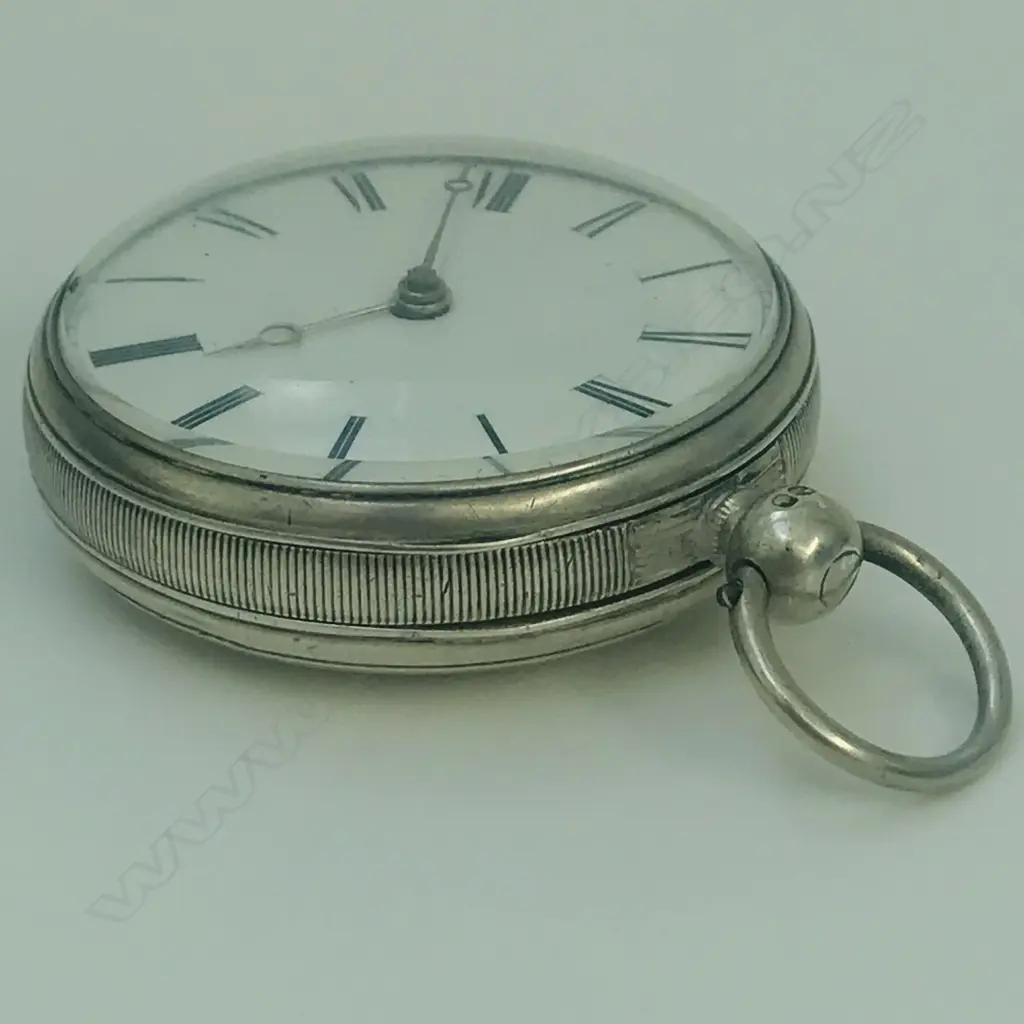 Victorian silver cased open face pocket watch by Peter Litherland, Liverpool, number 1386 Image 1++