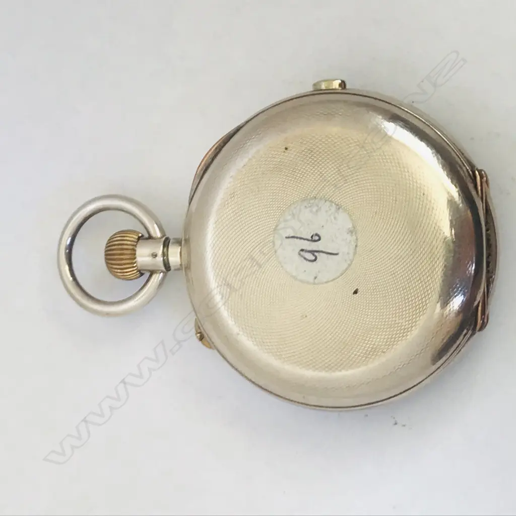 Swiss silver hunter chronograph pocket watch Image 1++