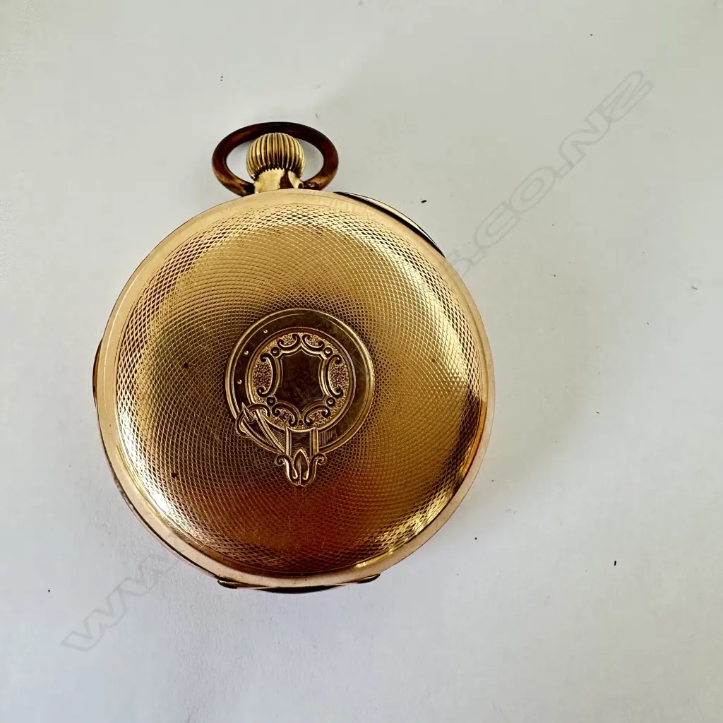 Rolled gold, open face pocket watch with quarter repeater Swiss movement, Image 1++