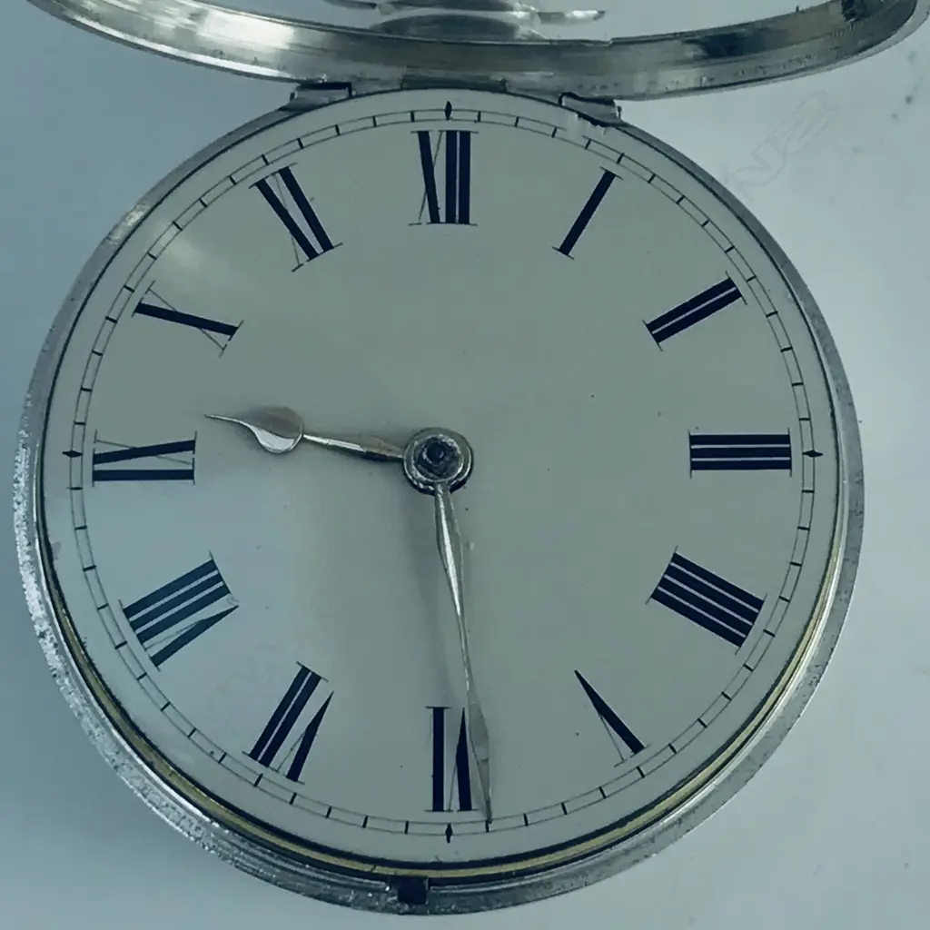 Victorian silver pair case pocket watch by Joseph Maugham, Gateshead, number 9444 Image 1++
