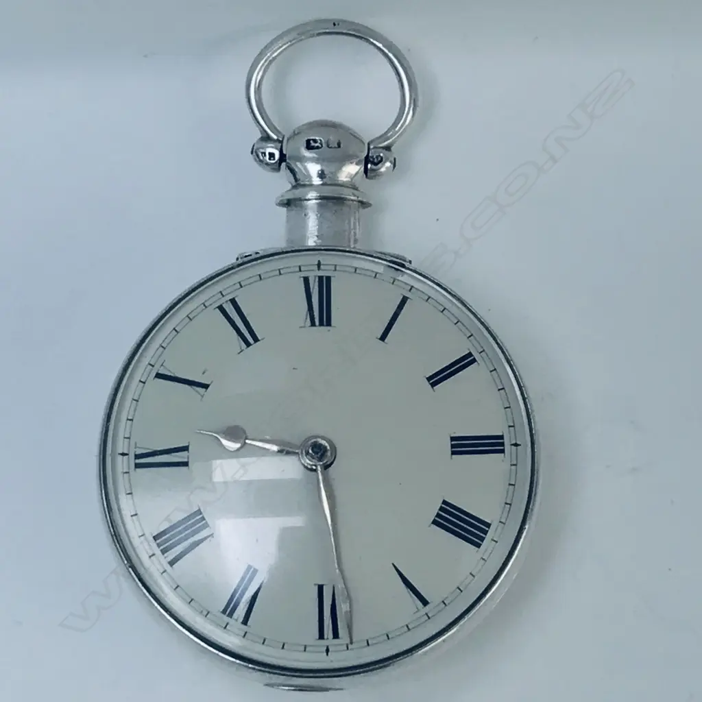 Victorian silver pair case pocket watch by Joseph Maugham, Gateshead, number 9444 Image 1++