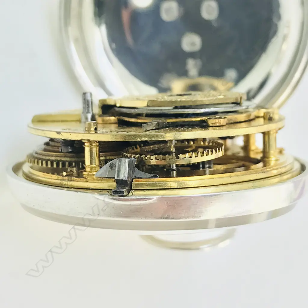Victorian silver pair case pocket watch by Joseph Maugham, Gateshead, number 9444 Image 1++