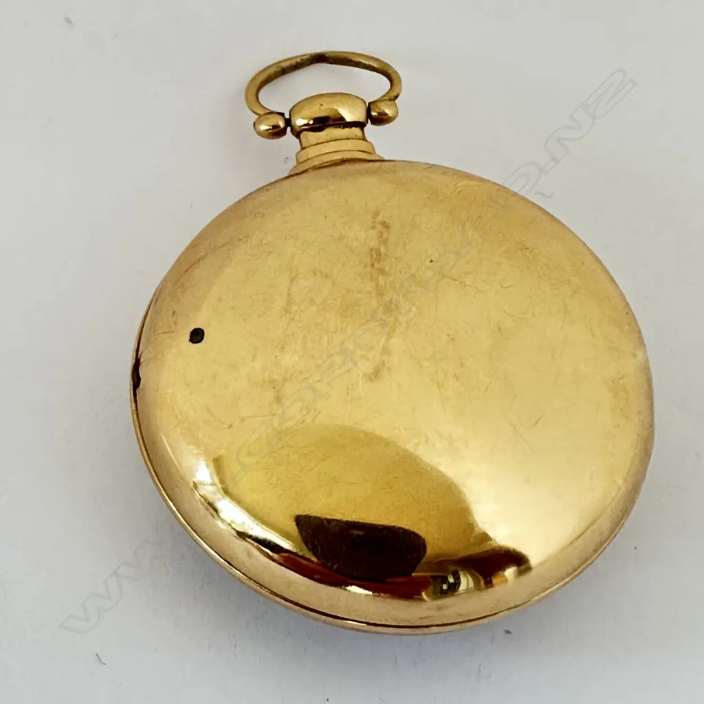 18ct gold English pair case, verge pocket watch Image 1++