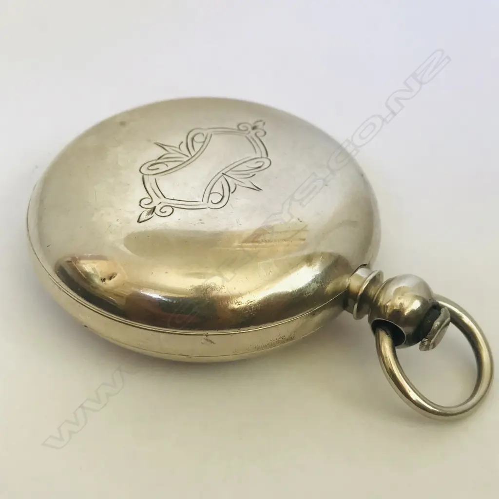 Massive coin silver cased hunter pocket watch by the American Watch Co., Waltham, Image 1++