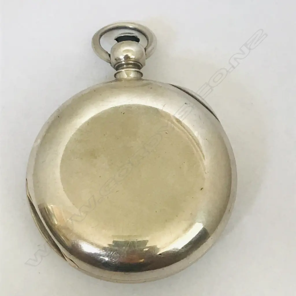 Massive coin silver cased hunter pocket watch by the American Watch Co., Waltham, Image 1++
