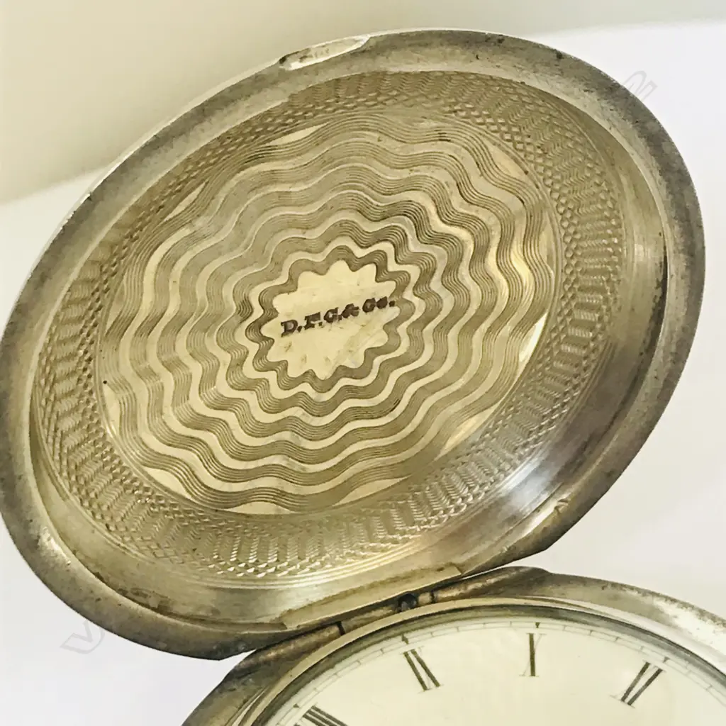 Massive coin silver cased hunter pocket watch by the American Watch Co., Waltham, Image 1++