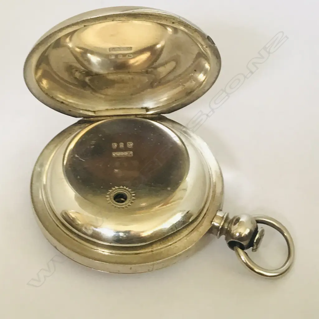 Massive coin silver cased hunter pocket watch by the American Watch Co., Waltham, Image 1++