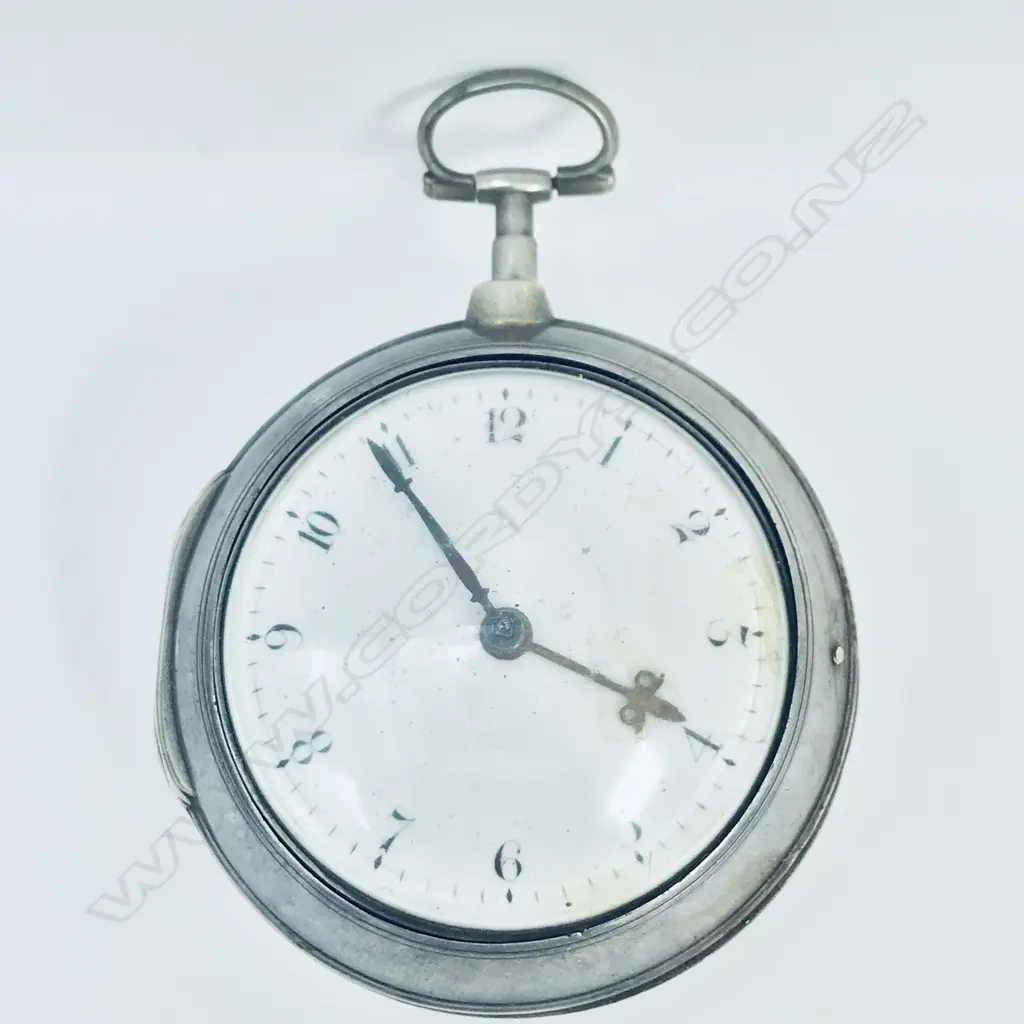 George III silver pair case pocket watch by Joyce*, Whitchurch, number 223 Image 1++