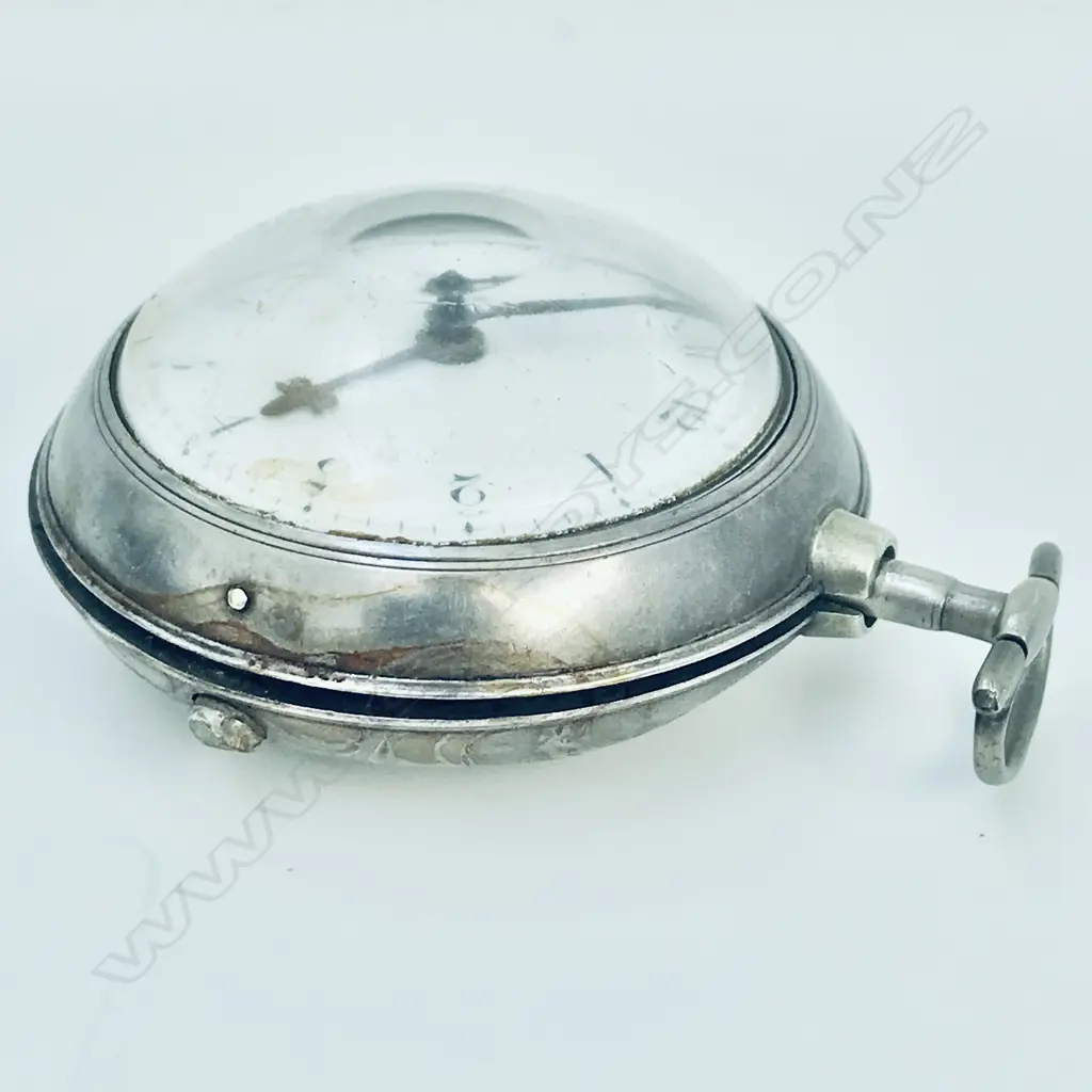 George III silver pair case pocket watch by Joyce*, Whitchurch, number 223 Image 1++