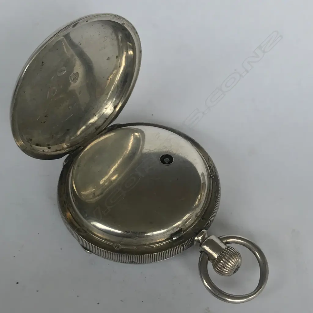 silver open face pocket watch by Lund Bros. London, number 3708 Image 1++