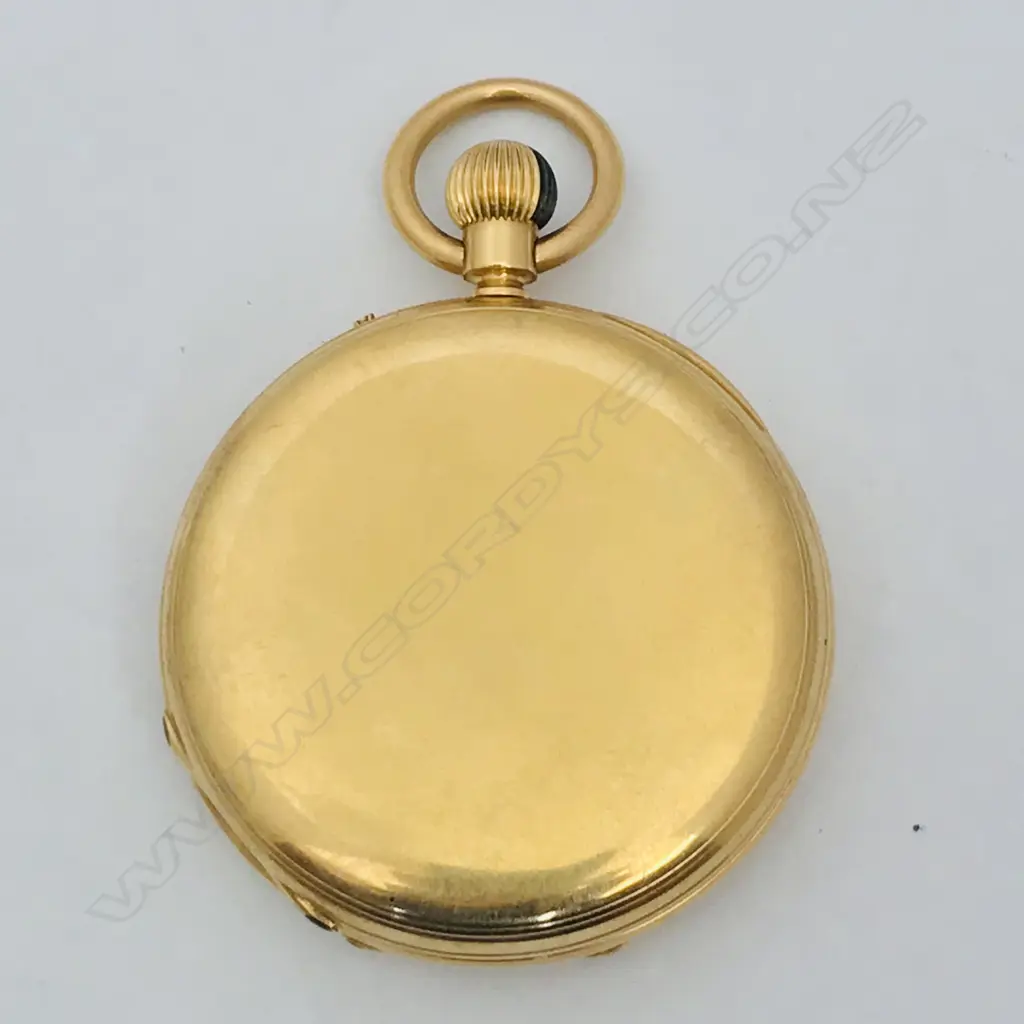 18ct gold hunter pocket watch, by Andrew Bower, London Image 1++