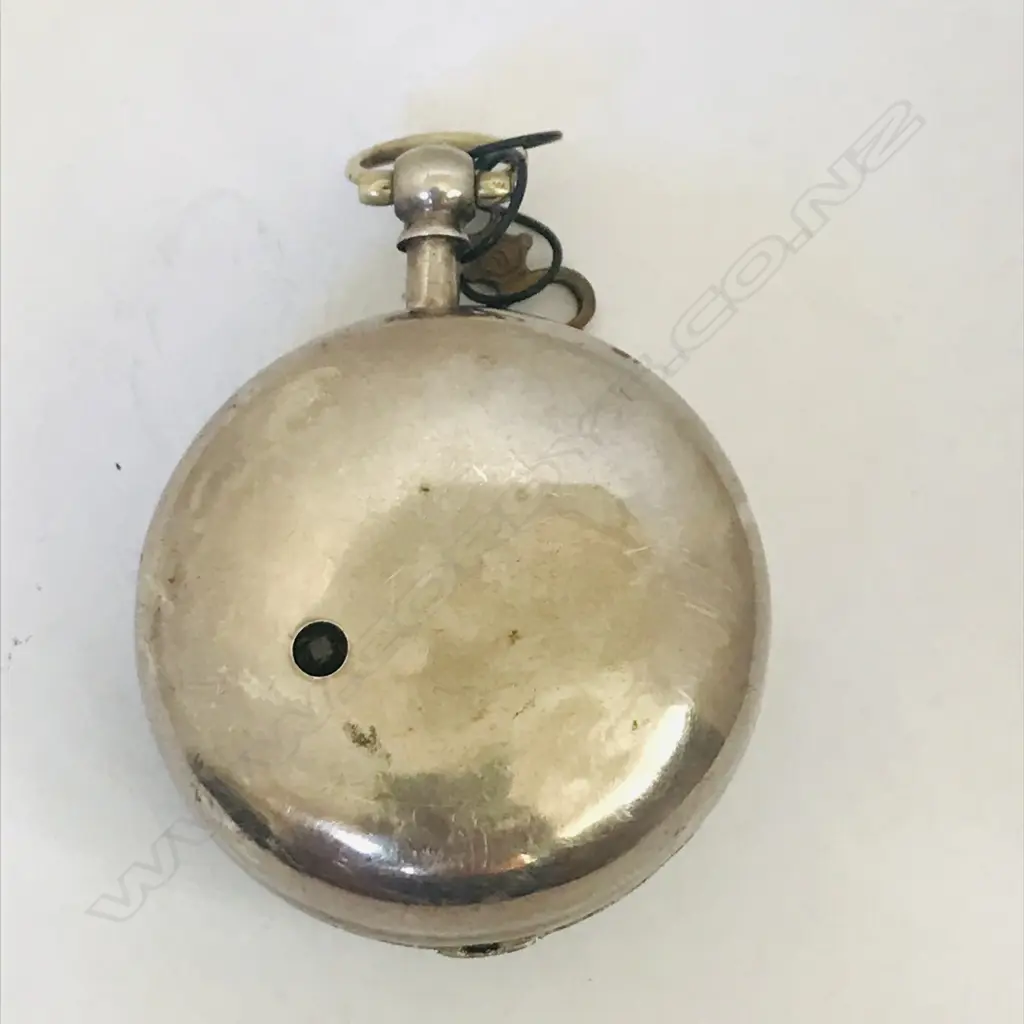 Silver pair case (outer case lacking) pocket watch by Harris, Canterbury, number 995 Image 1++