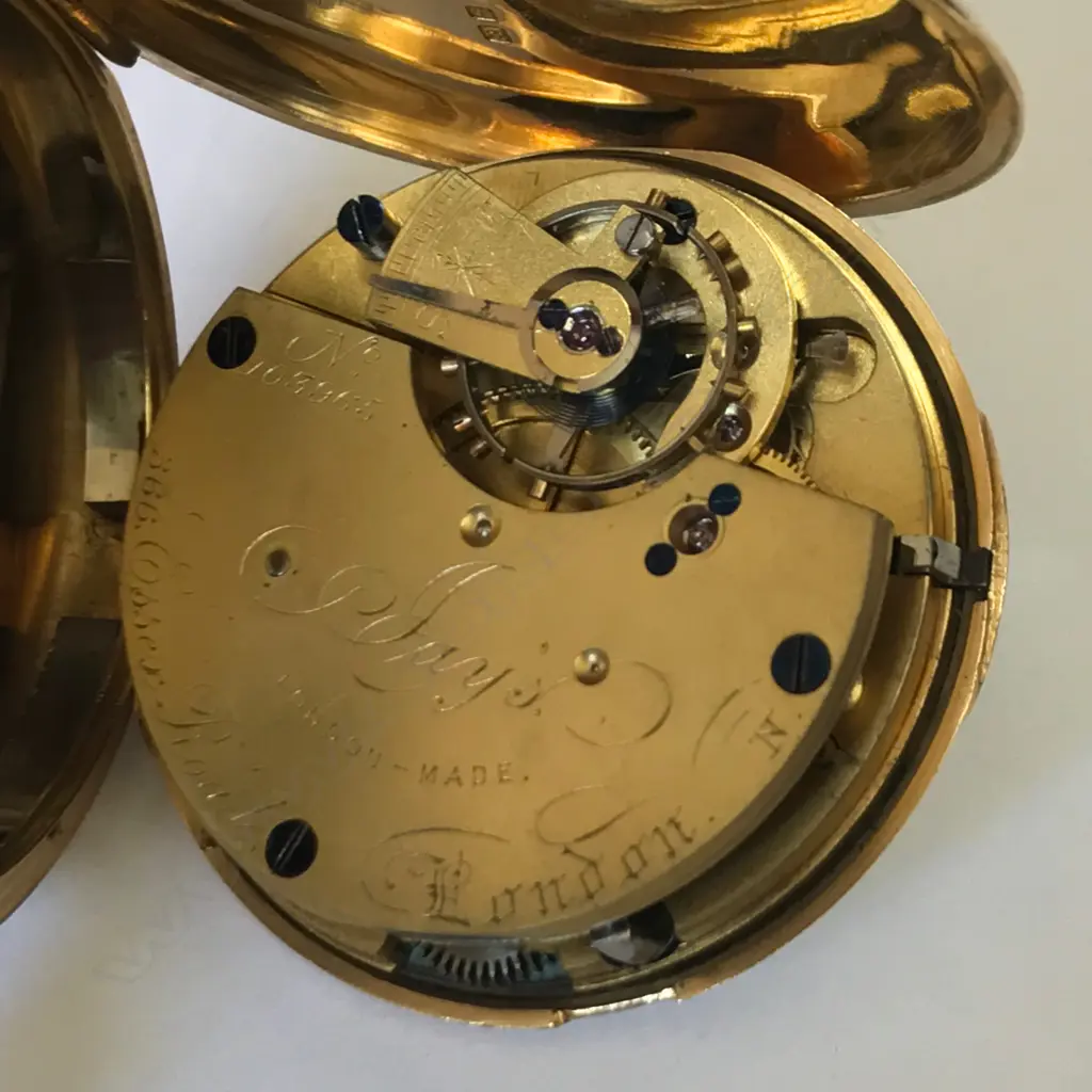 Edwardian 18ct gold hunter pocket watch, by Jay's London Image 1++