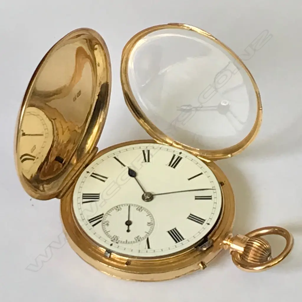 Edwardian 18ct gold hunter pocket watch, by Jay's London Image 1++