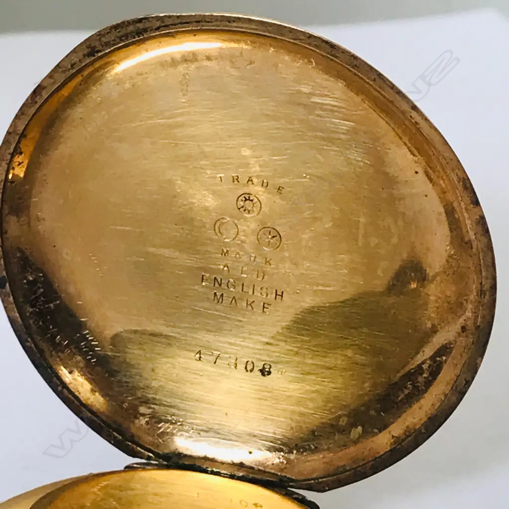 Rolled gold open face pocket watch, signed Robillard & Son, Ashburton NZ, supplied by Rotherhams. Image 1++