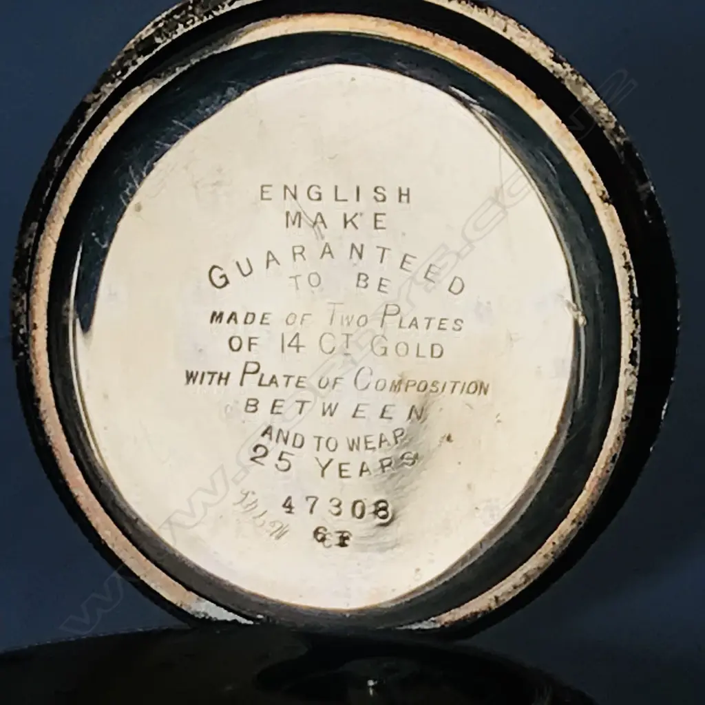 Rolled gold open face pocket watch, signed Robillard & Son, Ashburton NZ, supplied by Rotherhams. Image 1++