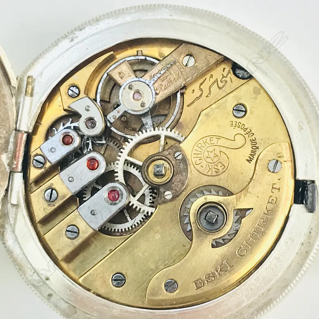 Late 19thC Ottoman Empire silver hunter pocket watch, signed Eski Chirket, Constantinople Image 1++
