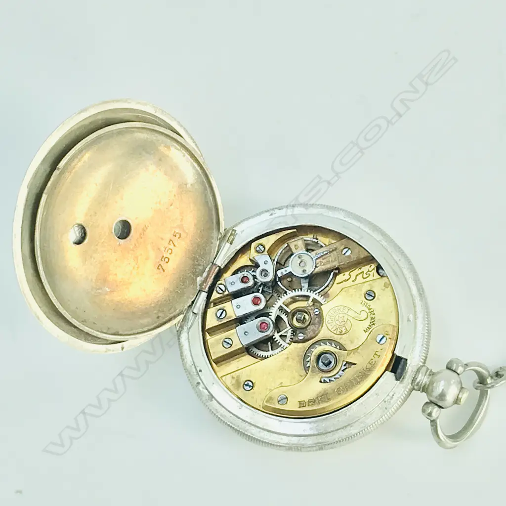 Late 19thC Ottoman Empire silver hunter pocket watch, signed Eski Chirket, Constantinople Image 1++