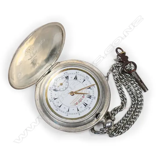 Late 19thC Ottoman Empire silver hunter pocket watch, signed Eski Chirket, Constantinople