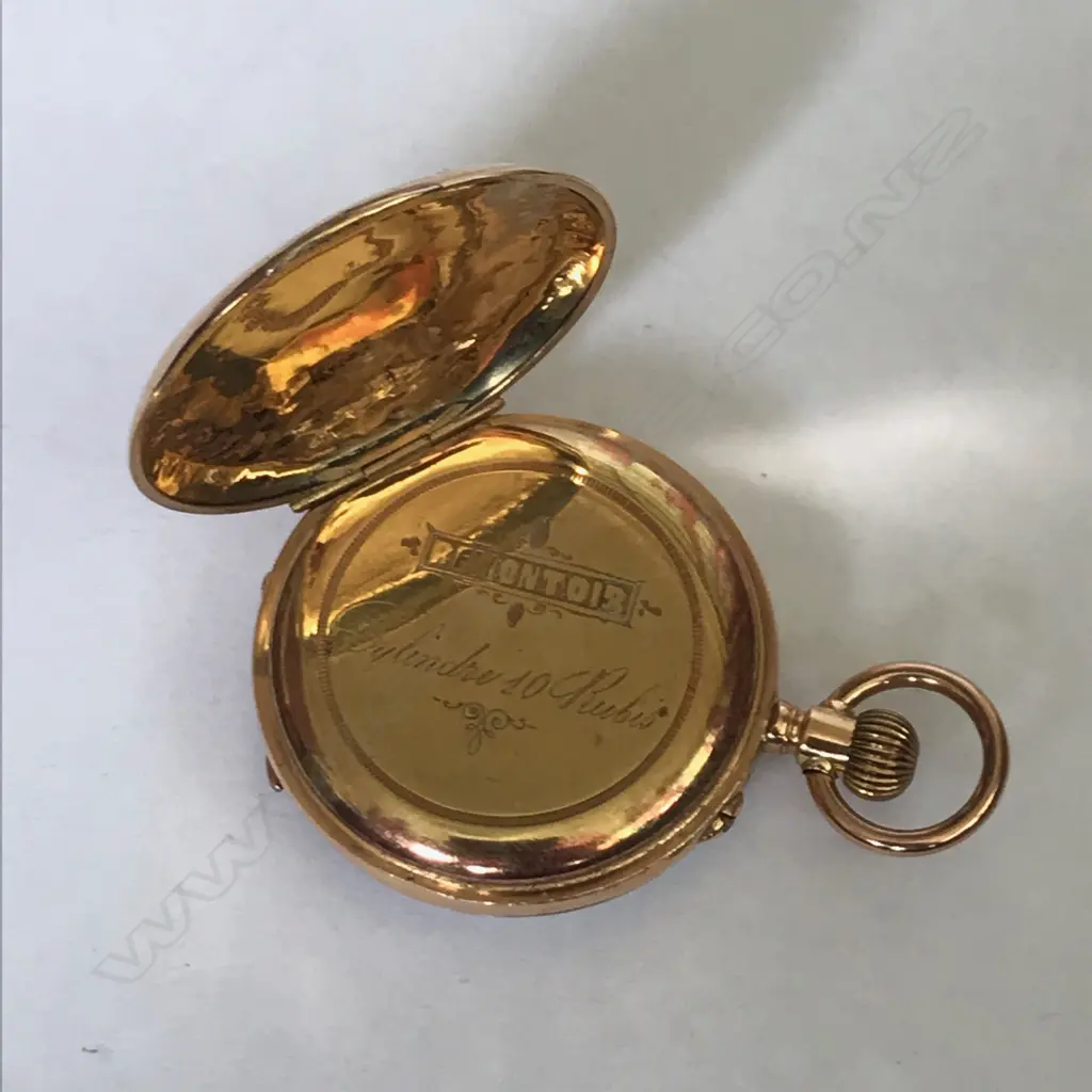 A Swiss 14K gold cased open face, lady's pocket watch, c.1890 Image 1++