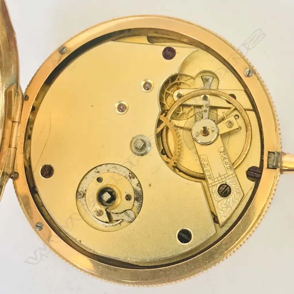 Unmarked gold hunter pocket watch (tests as 14ct) Image 1++