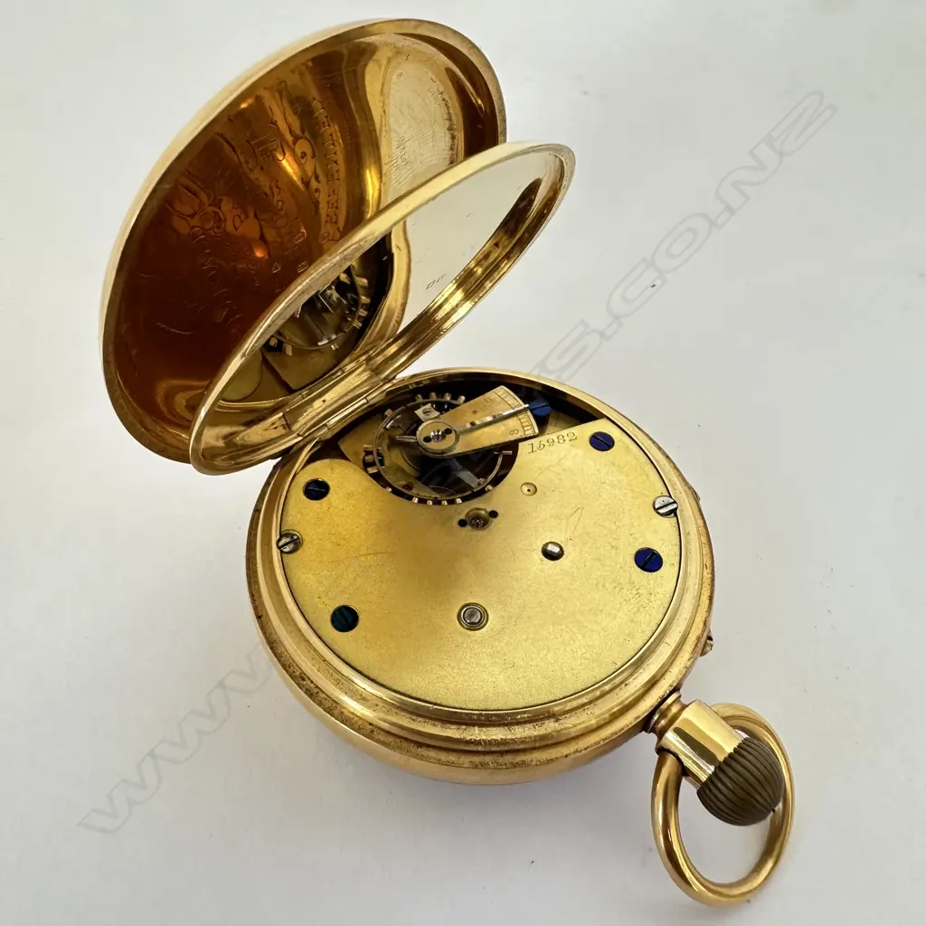 Substantial 18ct gold, open face pocket watch, unnamed, numbered 15982, Image 1++