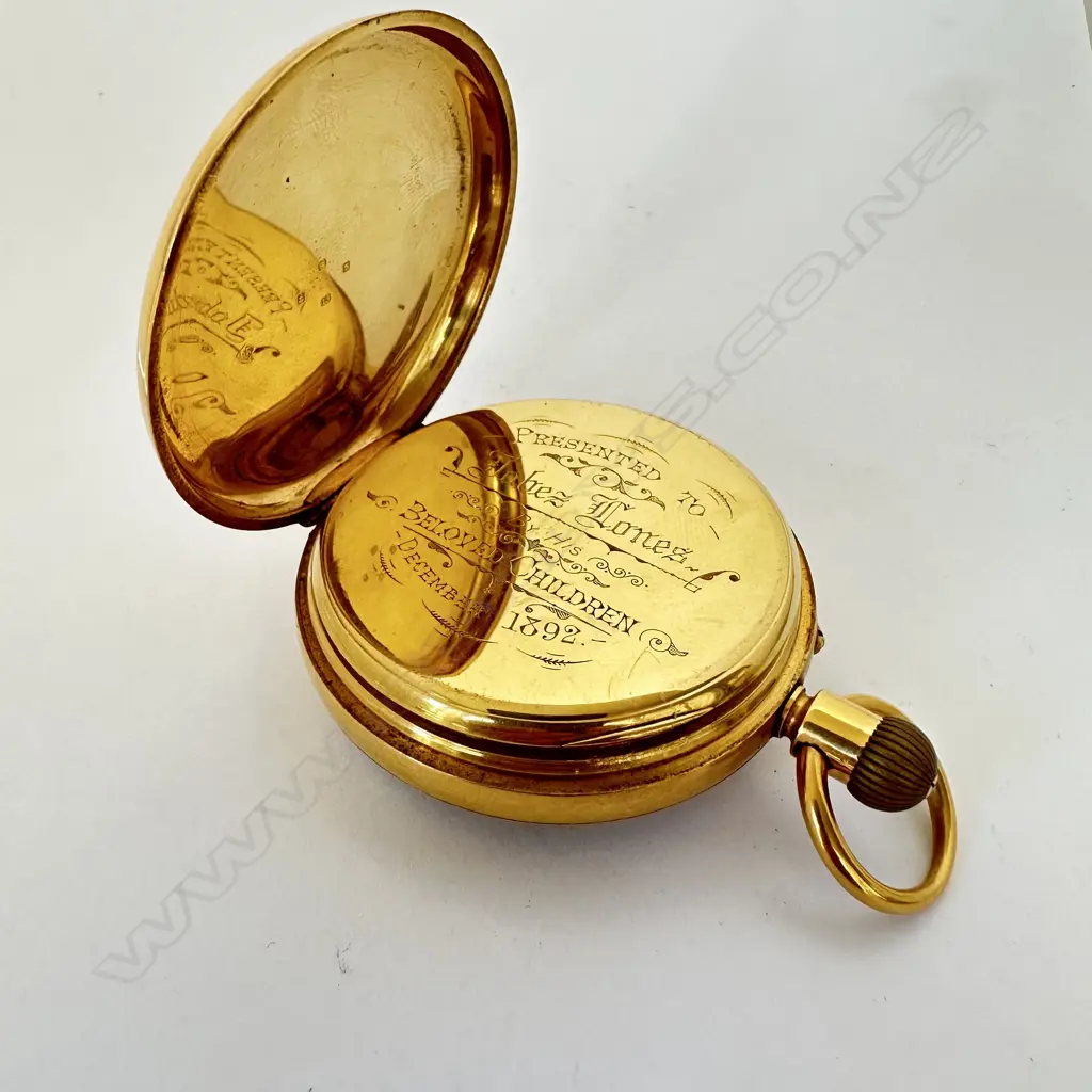 Substantial 18ct gold, open face pocket watch, unnamed, numbered 15982, Image 1++
