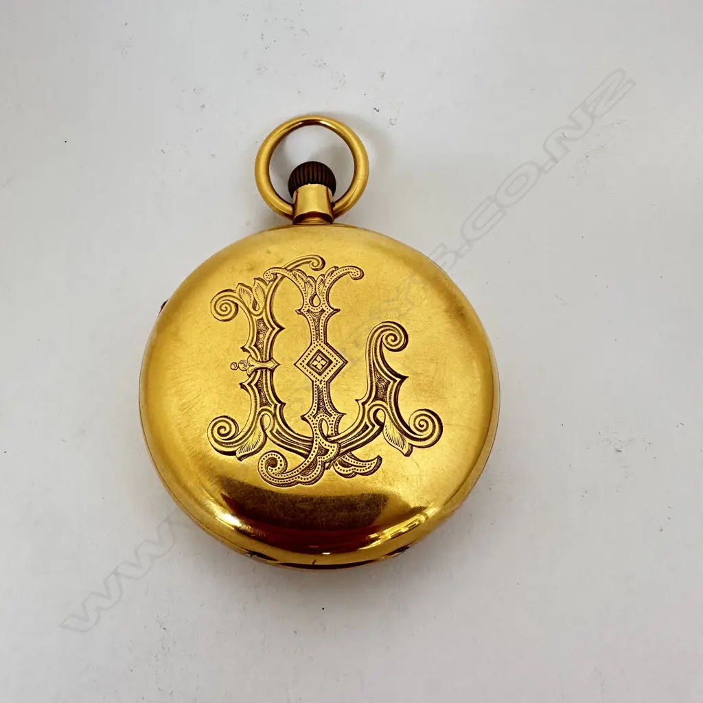 Substantial 18ct gold, open face pocket watch, unnamed, numbered 15982, Image 1++