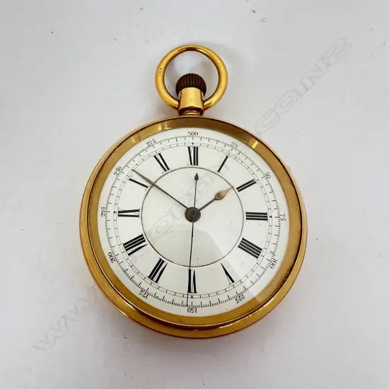 Substantial 18ct gold, open face pocket watch, unnamed, numbered 15982,